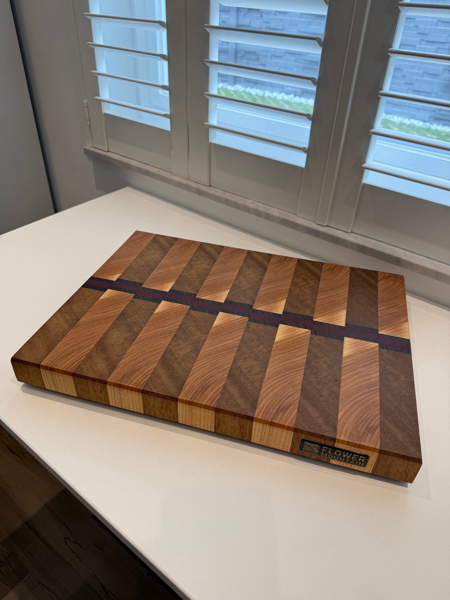 Schneideboard — Kambala · Kirsche · Amaranth · Nuss