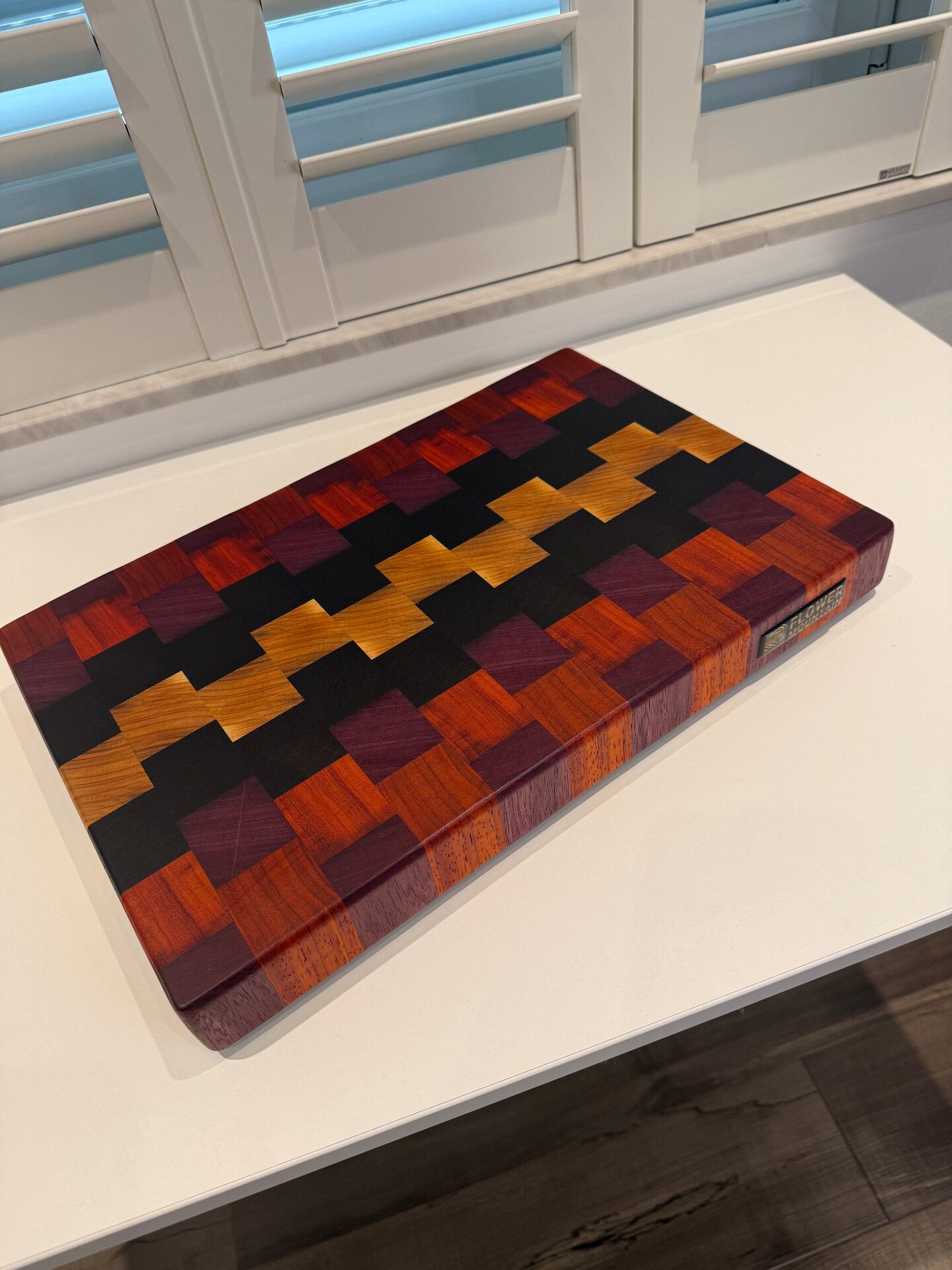 Master Schneideboard — Padouk · Räuchereiche · Amaranth · Kirsche