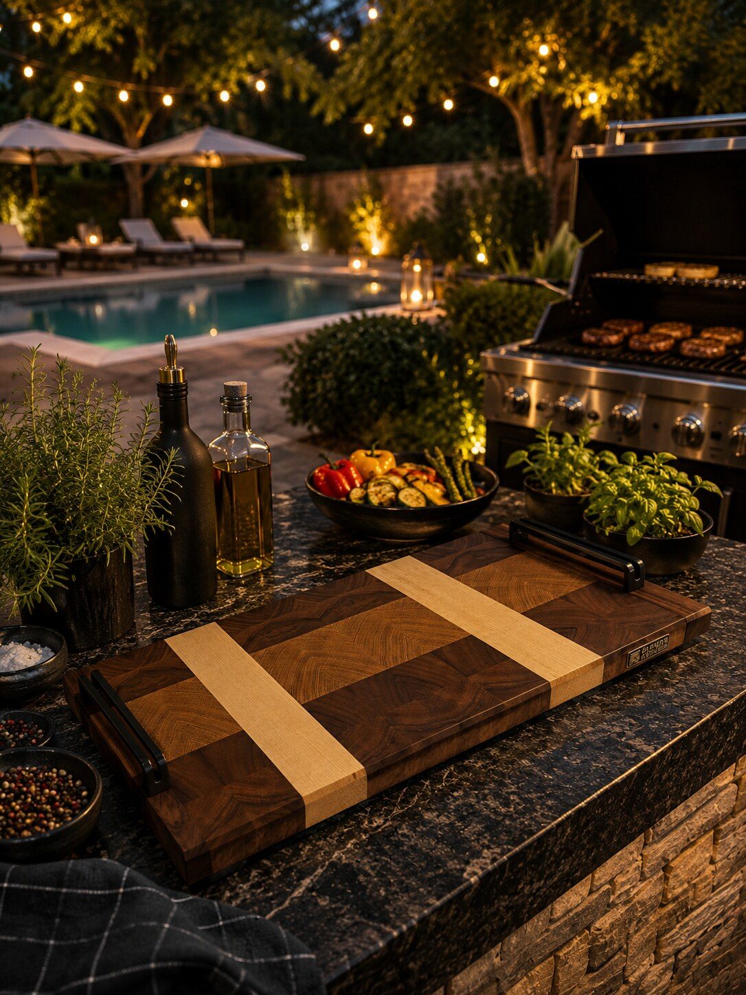 Barbecue-Plate mit Griffen — Ansicht 2 von 2