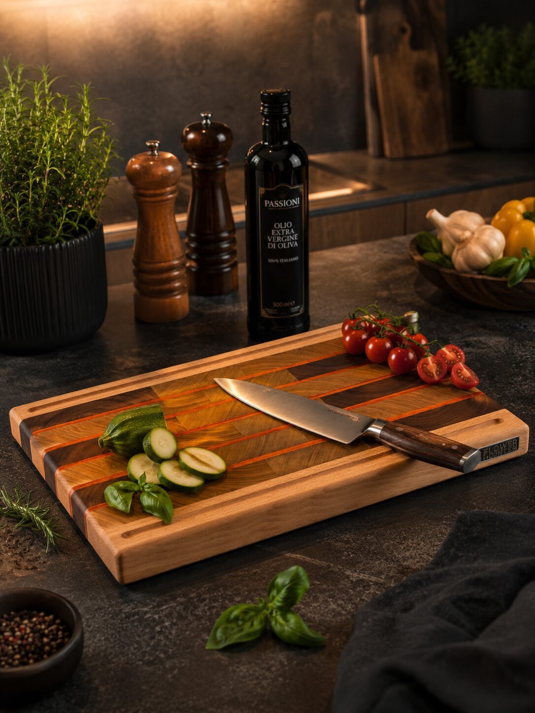Master Board — Nuss · Kambala · Kirsche · Buche · Padouk