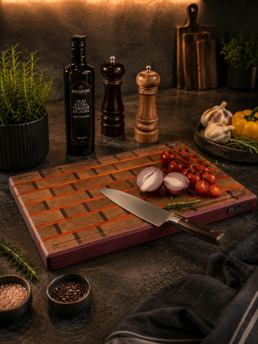Master Board — Eiche · Nuss · Padouk · Amaranth