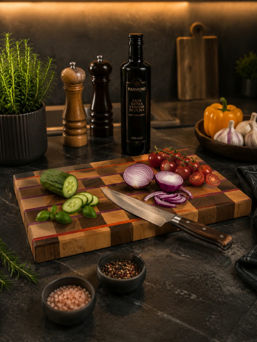 Master Board — Eiche · Nuss · Amaranth · Padouk