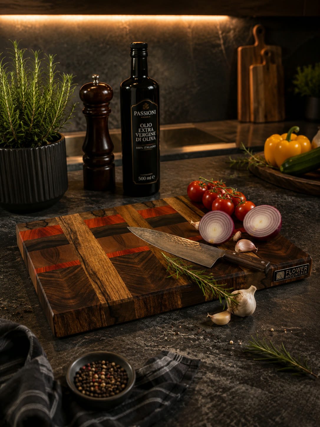 Master Board — Padouk · Nuss · Olivenholz · Black Limba · Ovankol